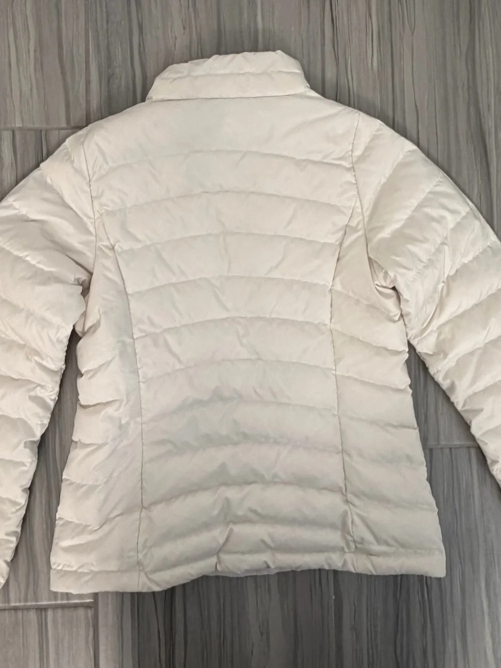 Patagonia Girls XL (14-16) Down Jacket Off White Birch Full Zip Puffer